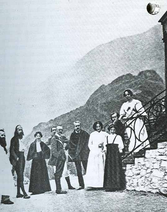 HERMAN HESSE (u sredini), Monte verita. 1907. godine